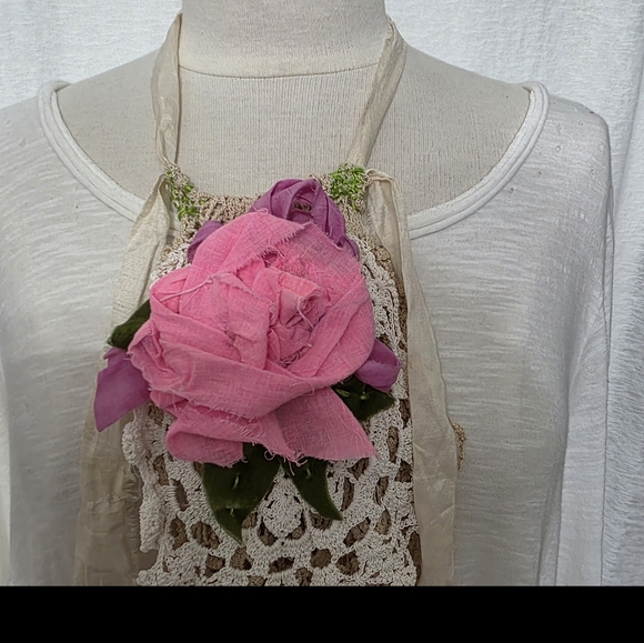 EASTER JABOT💐 SPRING💐 OVERLAY NWT OOAK - Picture 9 of 11